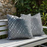 Riju Scratches 2 Sets Indoor/Outdoor Reversible Square Pillow