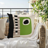 Rikka Abstract Reversible Indoor/Outdoor Square Pillow