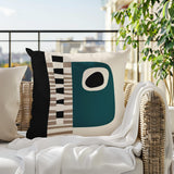 Rikka Abstract Reversible Indoor/Outdoor Square Pillow