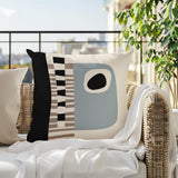 Rikka Abstract Reversible Indoor/Outdoor Square Pillow