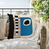 Rikka Abstract Reversible Indoor/Outdoor Square Pillow