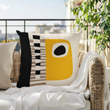 Rikka Abstract Reversible Indoor/Outdoor Square Pillow