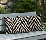 Rio Zebra Print Indoor/Outdoor Reversible Rectangular Pillow