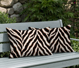 Rio Zebra Print Indoor/Outdoor Reversible Rectangular Pillow