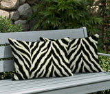 Rio Zebra Print Indoor/Outdoor Reversible Rectangular Pillow