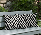 Rio Zebra Print Indoor/Outdoor Reversible Rectangular Pillow