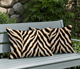 Rio Zebra Print Indoor/Outdoor Reversible Rectangular Pillow
