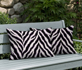 Rio Zebra Print Indoor/Outdoor Reversible Rectangular Pillow