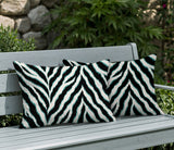 Rio Zebra Print Indoor/Outdoor Reversible Rectangular Pillow