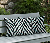 Rio Zebra Print Indoor/Outdoor Reversible Rectangular Pillow