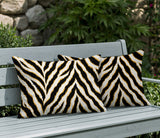 Rio Zebra Print Indoor/Outdoor Reversible Rectangular Pillow