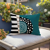 Ritter Abstract Reversible Indoor/Outdoor Rectangular Pillow