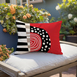 Ritter Abstract Reversible Indoor/Outdoor Rectangular Pillow