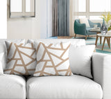 Ritz Geometric Reversible Indoor/Outdoor Square Pillow