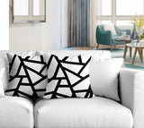 Ritz Geometric Reversible Indoor/Outdoor Square Pillow