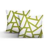 Ritz Geometric Reversible Indoor/Outdoor Square Pillow