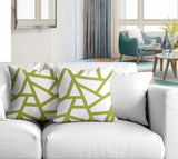 Ritz Geometric Reversible Indoor/Outdoor Square Pillow