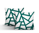Ritz Geometric Reversible Indoor/Outdoor Square Pillow