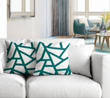 Ritz Geometric Reversible Indoor/Outdoor Square Pillow