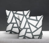 Ritz Geometric Reversible Indoor/Outdoor Square Pillow