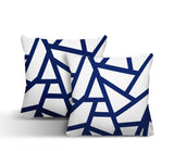 Ritz Geometric Reversible Indoor/Outdoor Square Pillow
