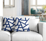 Ritz Geometric Reversible Indoor/Outdoor Square Pillow