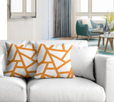 Ritz Geometric Reversible Indoor/Outdoor Square Pillow