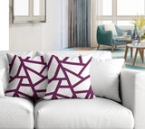 Ritz Geometric Reversible Indoor/Outdoor Square Pillow