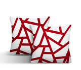 Ritz Geometric Reversible Indoor/Outdoor Square Pillow
