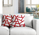 Ritz Geometric Reversible Indoor/Outdoor Square Pillow