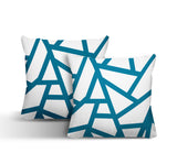 Ritz Geometric Reversible Indoor/Outdoor Square Pillow