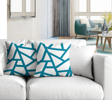 Ritz Geometric Reversible Indoor/Outdoor Square Pillow