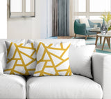 Ritz Geometric Reversible Indoor/Outdoor Square Pillow