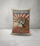 Roar Tiger Faux Linen Lumber Pillow