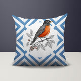Robin Indoor/Outdoor Reversible Square Pillow