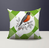 Robin Indoor/Outdoor Reversible Square Pillow