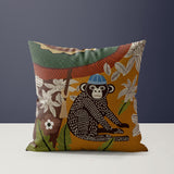 Rocha Microsuede Square Pillow in Brown/Yellow/Green/Beige - Size 20x20