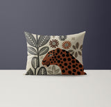 Rockmore Microsuede Rectangular Pillow in Brown/Gray/Beige - Size 20x14