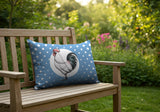 Rooster Indoor/Outdoor Reversible Rectangular Pillow