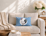 Rooster Indoor/Outdoor Reversible Rectangular Pillow