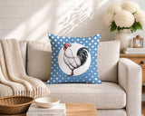 Rooster Indoor/Outdoor Reversible Square Pillow