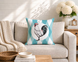 Rooster Indoor/Outdoor Reversible Square Pillow