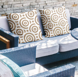 Rounda Geometric Reversible Indoor/Outdoor Square Pillow