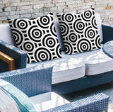 Rounda Geometric Reversible Indoor/Outdoor Square Pillow