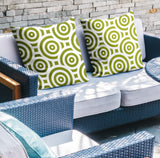 Rounda Geometric Reversible Indoor/Outdoor Square Pillow