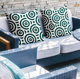 Rounda Geometric Reversible Indoor/Outdoor Square Pillow