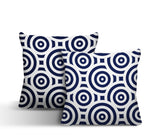 Rounda Geometric Reversible Indoor/Outdoor Square Pillow