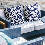 Rounda Geometric Reversible Indoor/Outdoor Square Pillow