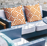 Rounda Geometric Reversible Indoor/Outdoor Square Pillow