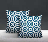 Rounda Geometric Reversible Indoor/Outdoor Square Pillow